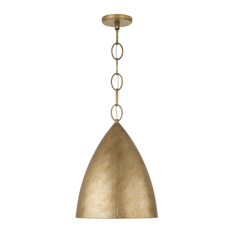 Francesca 13" Pendant in Feathered Gold
