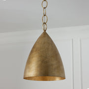 Francesca 13" Pendant in Feathered Gold