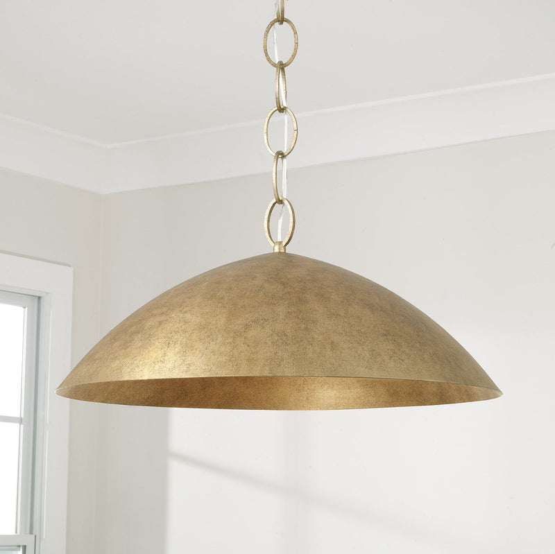 Francesca 24" Pendant in Feathered Gold