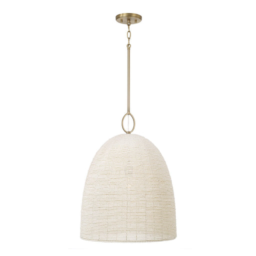 Natalia Bell Pendant in Aged Brass