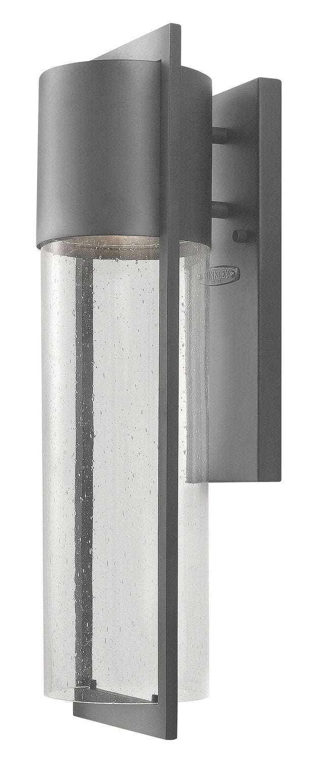Shelter Medium Tall Outdoor Wall Lantern in Hematite