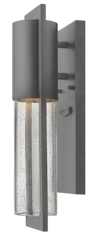 Shelter Small Outdoor Wall Lantern in Hematite