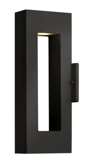 Atlantis Medium Narrow Outdoor Wall Sconce in Satin Black
