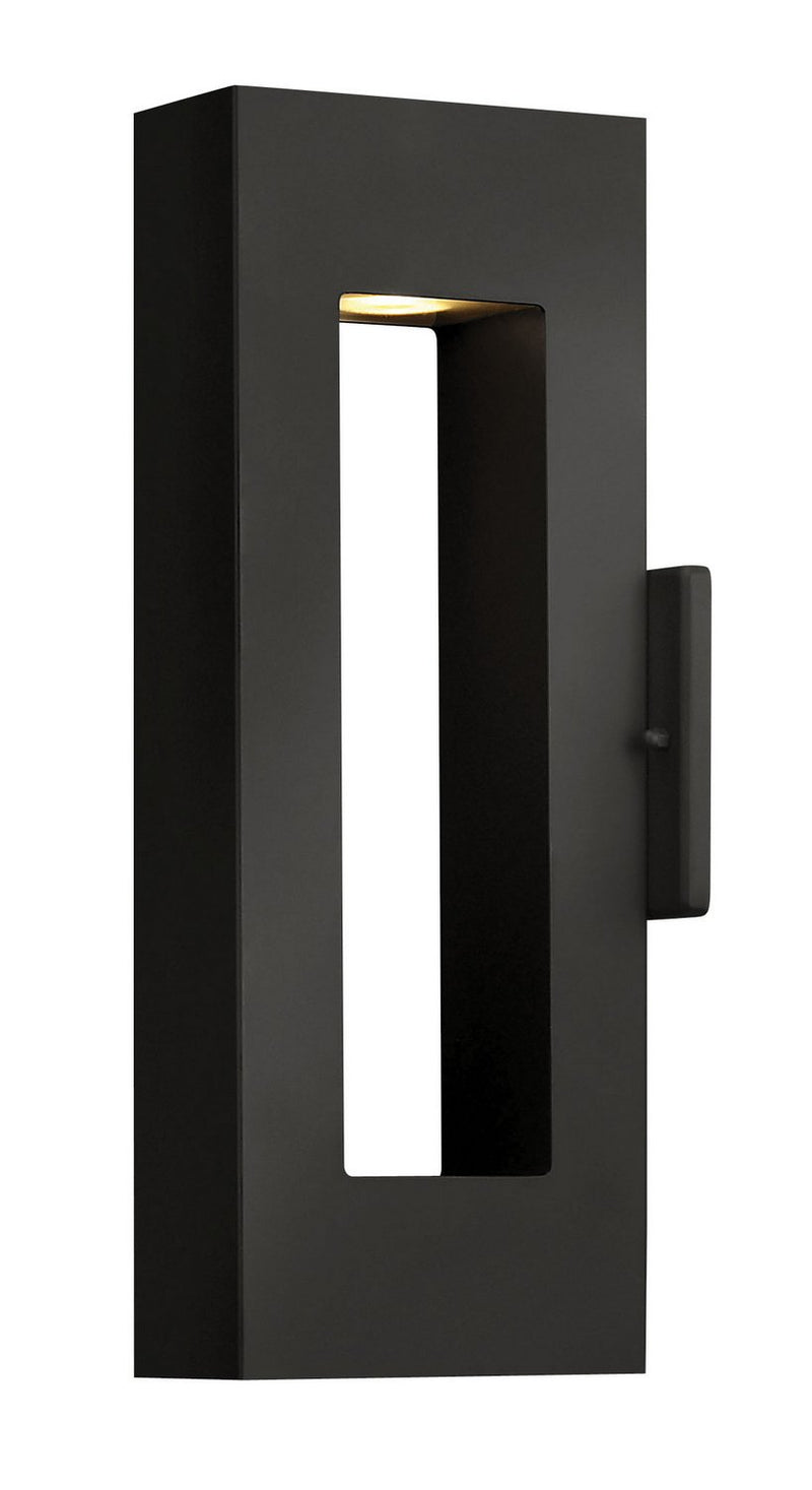 Atlantis Medium Narrow Outdoor Wall Sconce in Satin Black