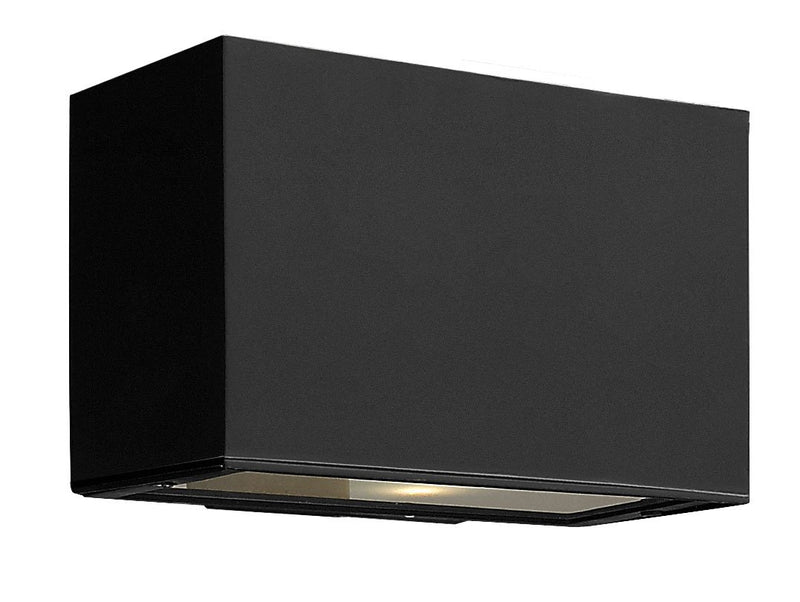 Atlantis Small Up and Down Outdoor Wall Sconce in Satin Black
