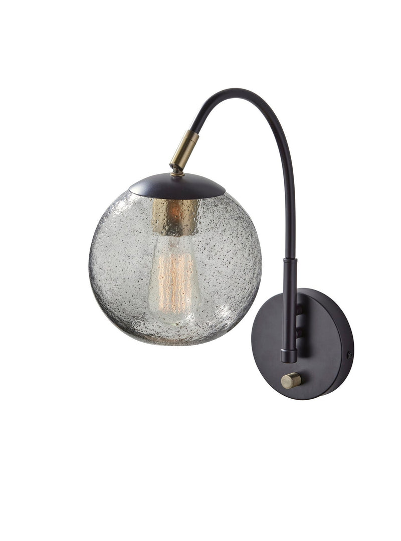 Edie Wall Lamp in Dark Bronze W. Brass