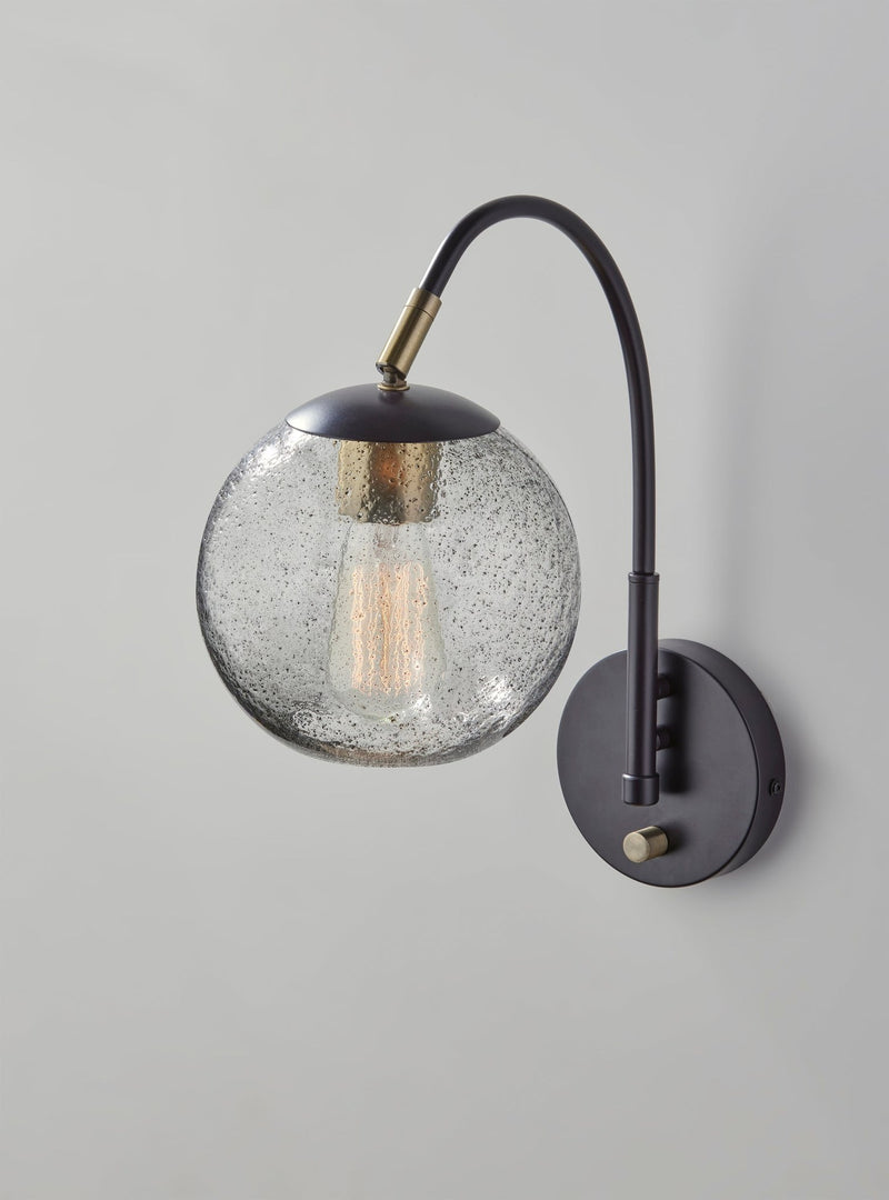 Edie Wall Lamp in Dark Bronze W. Brass
