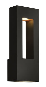 Atlantis Medium Outdoor Wall Sconce in Satin Black