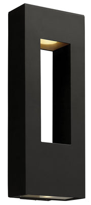 Atlantis Large Outdoor Wall Sconce in Satin Black