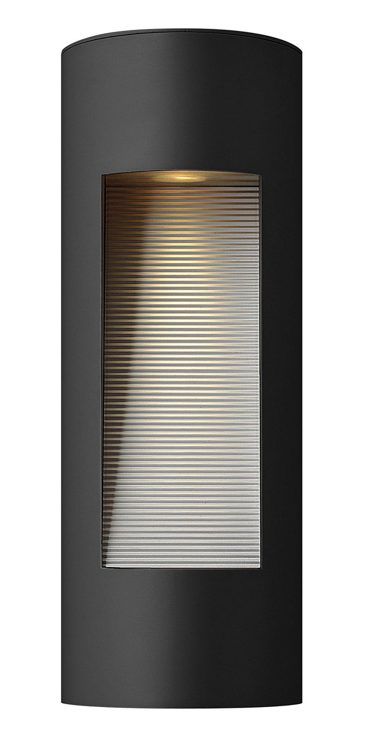 Luna Medium Outdoor Wall Sconce in Satin Black