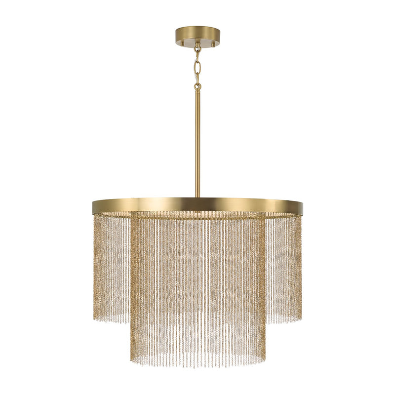 Rae 2-Light Pendant in Aged Brass