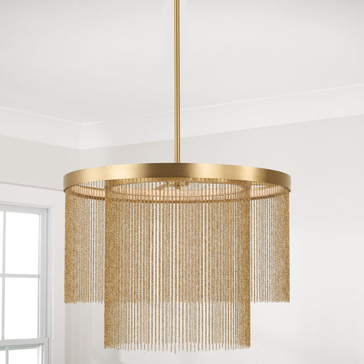 Rae 2-Light Pendant in Aged Brass