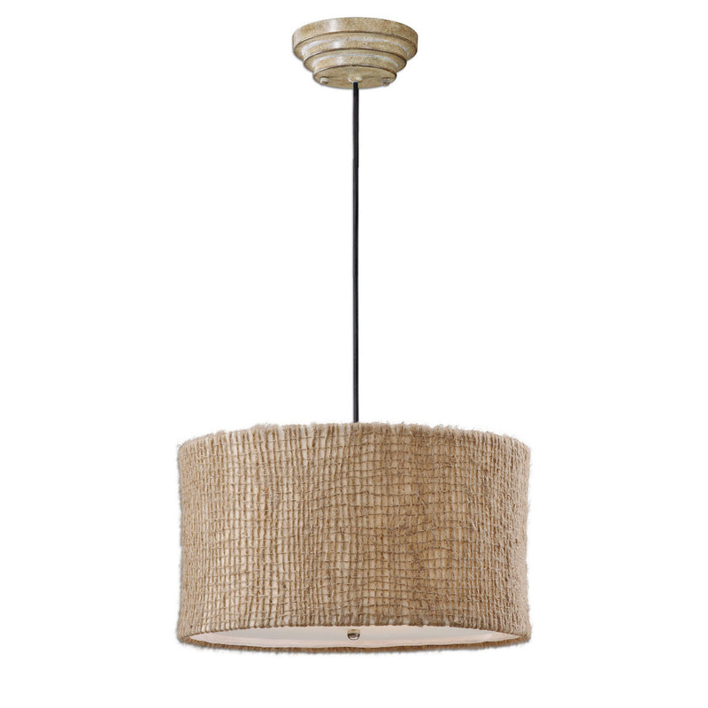 Uttermost's Burleson 3 Light Drum Pendant - Lamps Expo