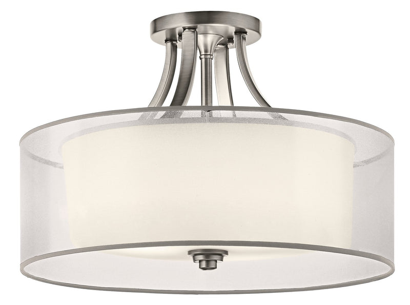 Lacey 4-Light Semi-Flush Mount in Antique Pewter