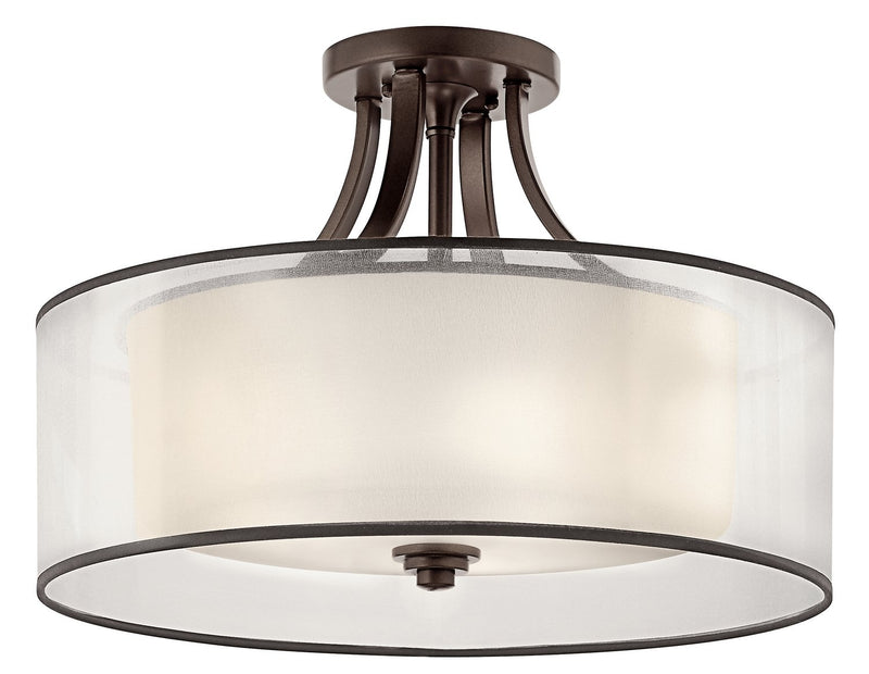 Lacey 4-Light Semi-Flush Mount in Mission Bronze