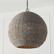 Morada Orb Pendant in Aegean Grey and Dark Brass