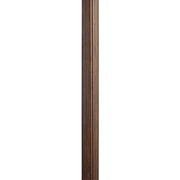 84" Fluted Outdoor Lamp Post in Brown Stone
