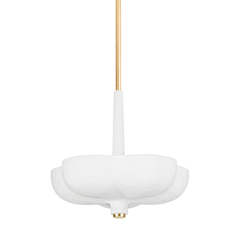 Rimini 3-Light Pendant in Gold Leaf / Gesso White