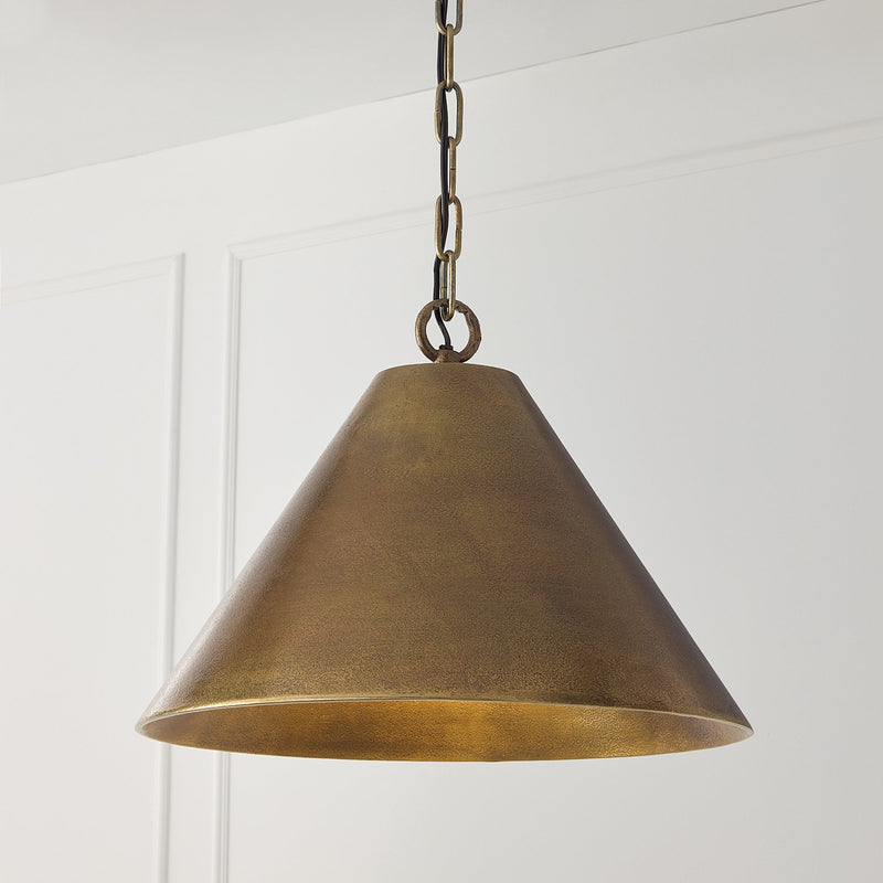 Casa Pendant in Oxidized Brass