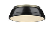 Duncan 2-Light Flush Mount in Aged Brass
