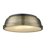 Duncan 2-Light Flush Mount in Matte Black