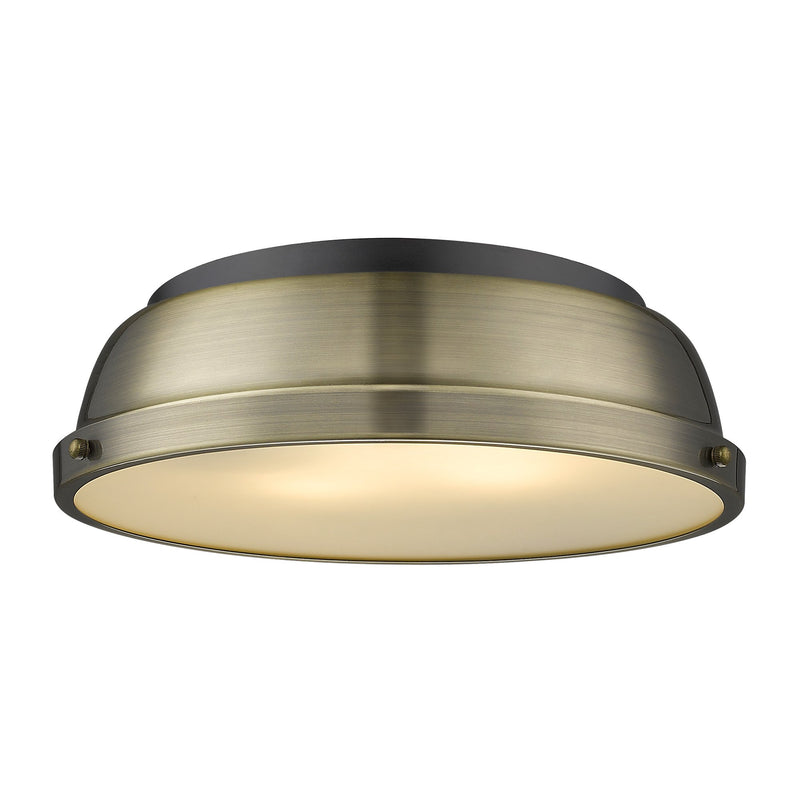 Duncan 2-Light Flush Mount in Matte Black