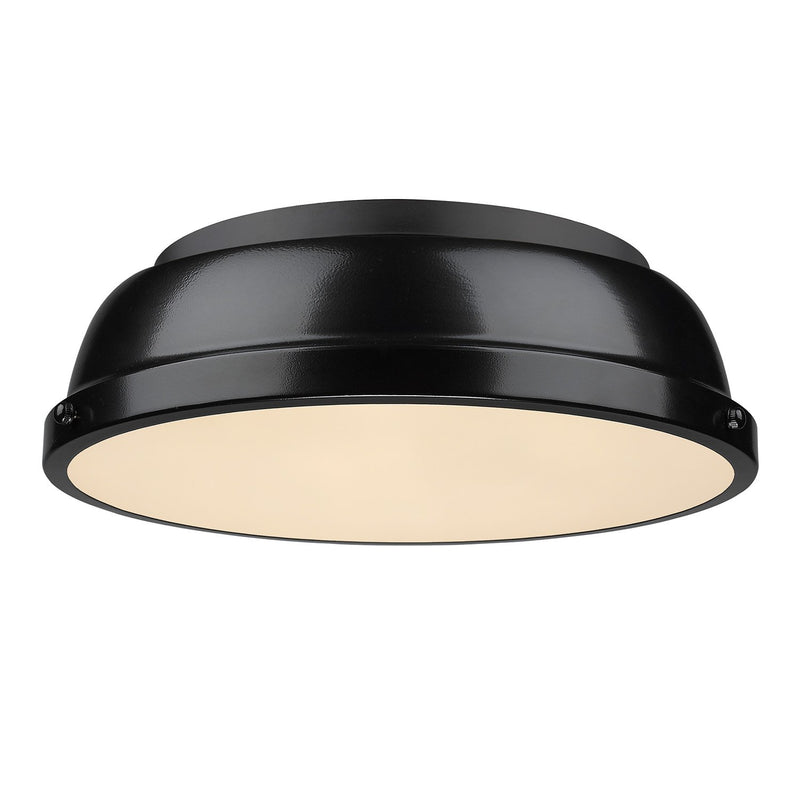 Duncan 2-Light Flush Mount in Matte Black
