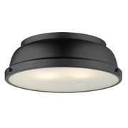 Duncan 2-Light Flush Mount in Matte Black