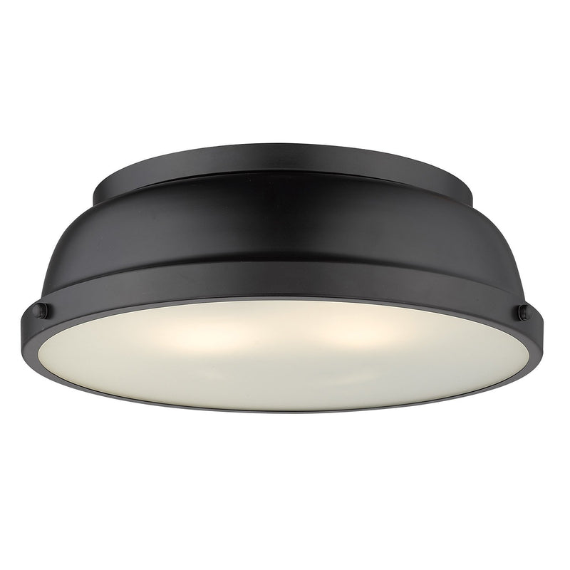 Duncan 2-Light Flush Mount in Matte Black