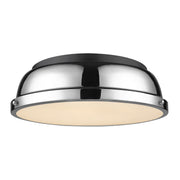Duncan 2-Light Flush Mount in Matte Black
