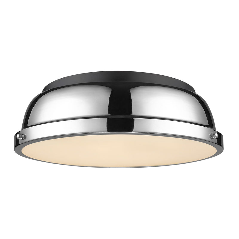Duncan 2-Light Flush Mount in Matte Black