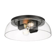 Duncan 2-Light Flush Mount in Matte Black