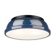 Duncan 2-Light Flush Mount in Matte Black