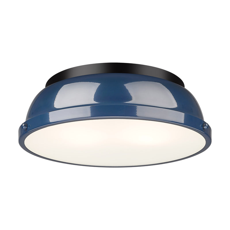 Duncan 2-Light Flush Mount in Matte Black