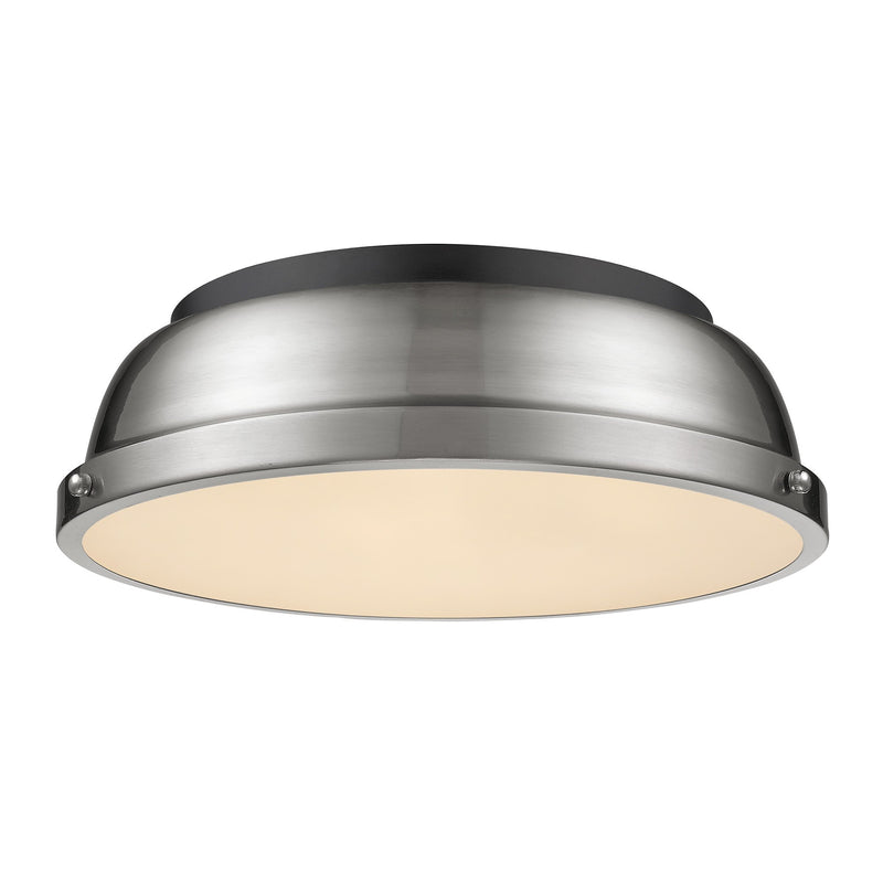 Duncan 2-Light Flush Mount in Matte Black