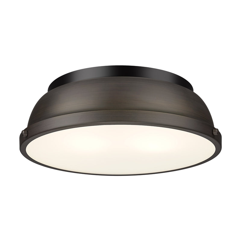Duncan 2-Light Flush Mount in Matte Black