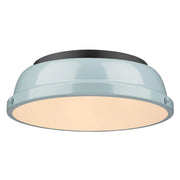 Duncan 2-Light Flush Mount in Matte Black