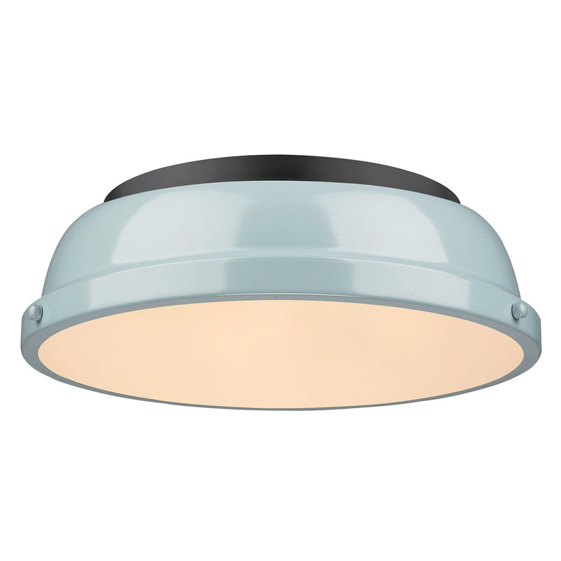 Duncan 2-Light Flush Mount in Matte Black