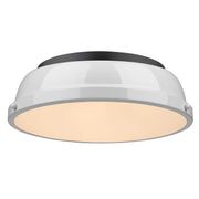 Duncan 2-Light Flush Mount in Matte Black