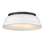 Duncan 2-Light Flush Mount in Matte Black
