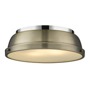Duncan 2-Light Flush Mount in Chrome