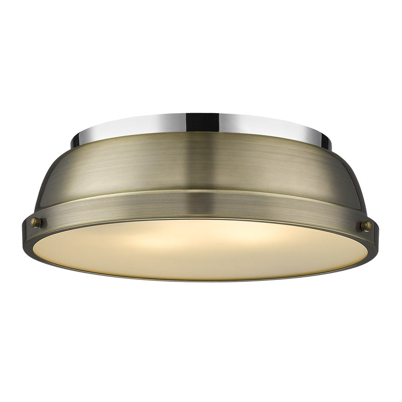 Duncan 2-Light Flush Mount in Chrome