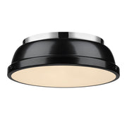 Duncan 2-Light Flush Mount in Chrome