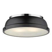 Duncan 2-Light Flush Mount in Chrome