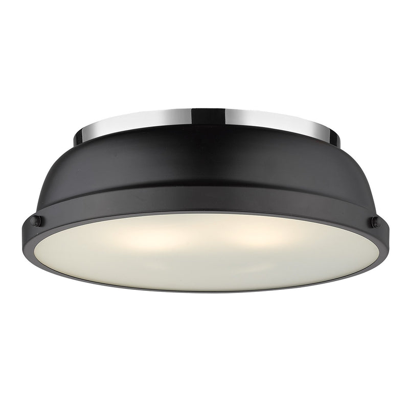 Duncan 2-Light Flush Mount in Chrome
