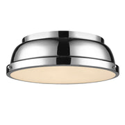 Duncan 2-Light Flush Mount in Chrome