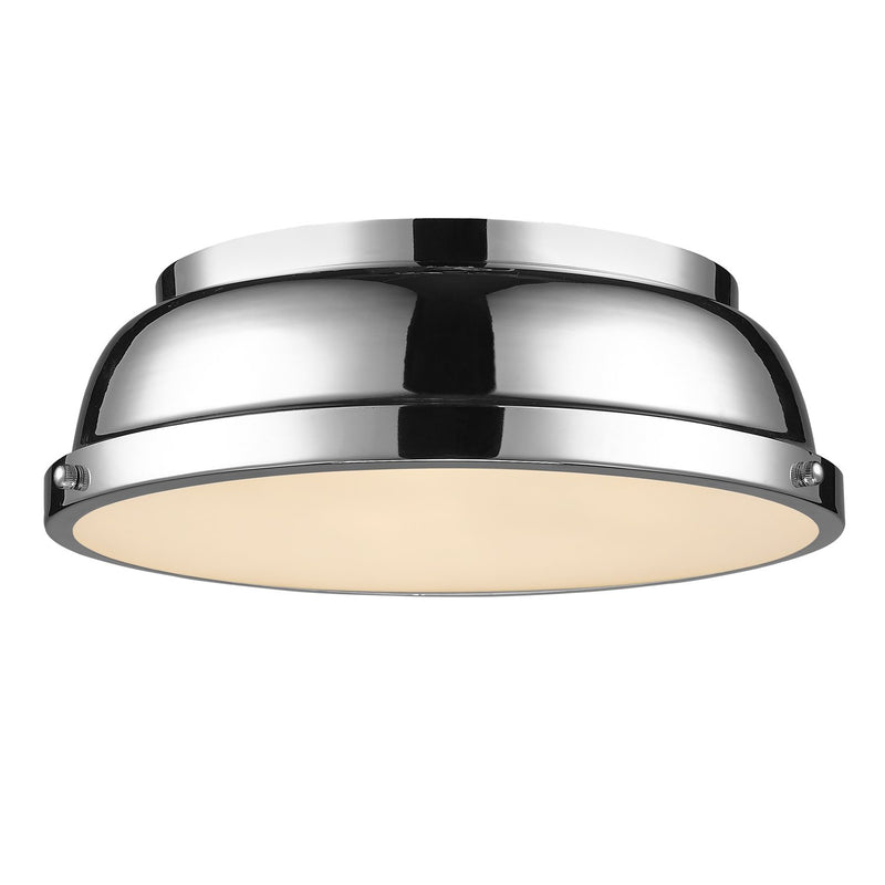 Duncan 2-Light Flush Mount in Chrome