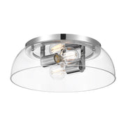Duncan 2-Light Flush Mount in Chrome