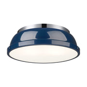 Duncan 2-Light Flush Mount in Chrome