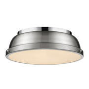 Duncan 2-Light Flush Mount in Chrome